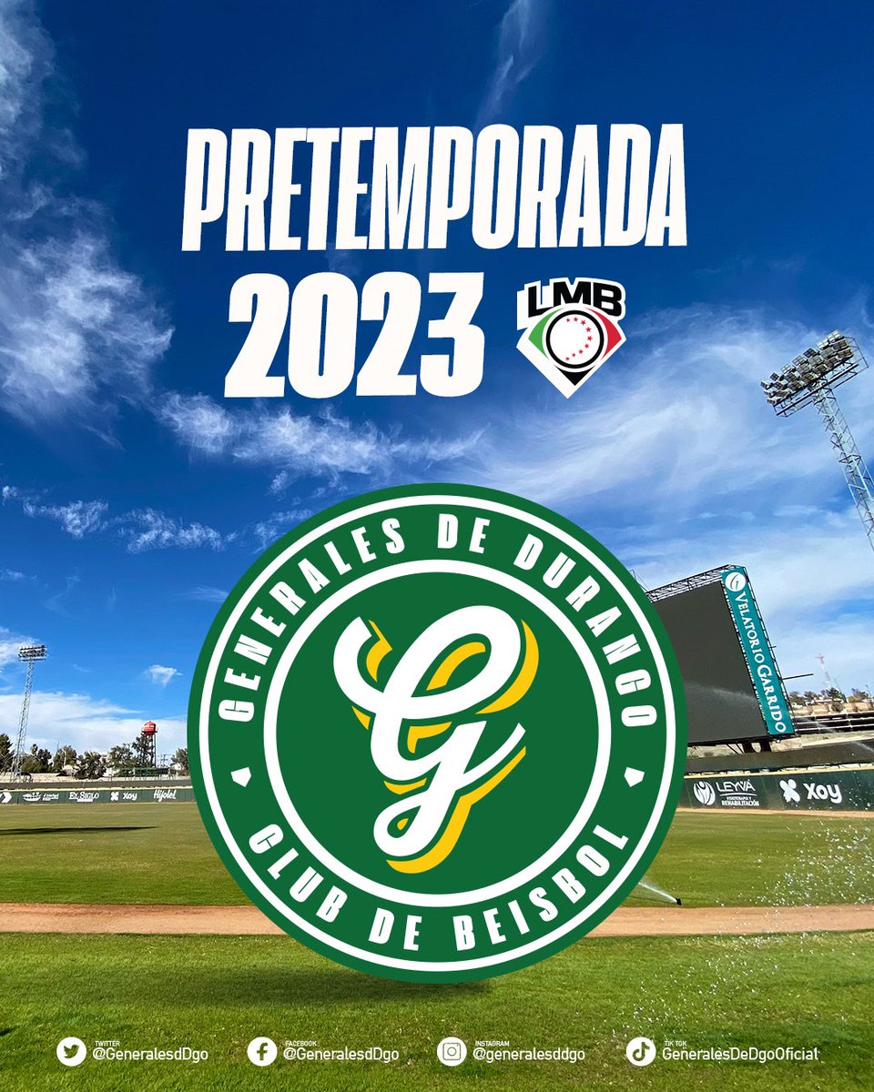 GeneralesdDgo's tweet photo. ¿ESTÁN LISTOS? 🌤⚾️🔥
🗓 16/MAR/2023
.
.
#SiempreDurango #SomosGenerales #ElCuartelDeVilla https://t.co/GwhtyVpopS