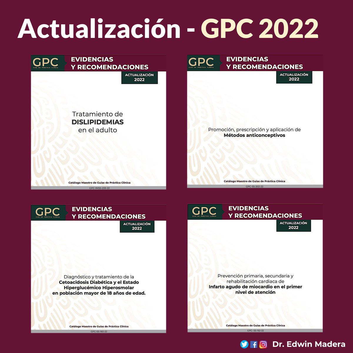 madera_dr's tweet photo. Actualización de guías de práctica clínica con su enlace. - Depresión mayor: https://t.co/HU5EDvHkCp
- Exacerbación asma: https://t.co/qR77Eac6f1
- Tumores anexiales: https://t.co/hMEix6BibQ
- Trastornos del sueño: https://t.co/9FYZ2QfKFL
- Dislipidemias: https://t.co/vbzy2BIeKP https://t.co/sN314mfgvv