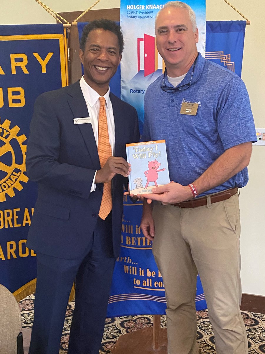 Karriem Edwards, President of SC Center for Fathers and Families, spoke to Breakfast Rotary on the profound impact fathers make in the lives of their children.
Rotary donated a book to The Lancaster County Library in his honor. 
Learn more:
scfathersandfamilies.com
#rotary