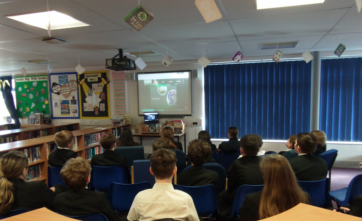 Year 7 had a great virtual visit with @KateWiseman today, with lots of great questions and competitions!