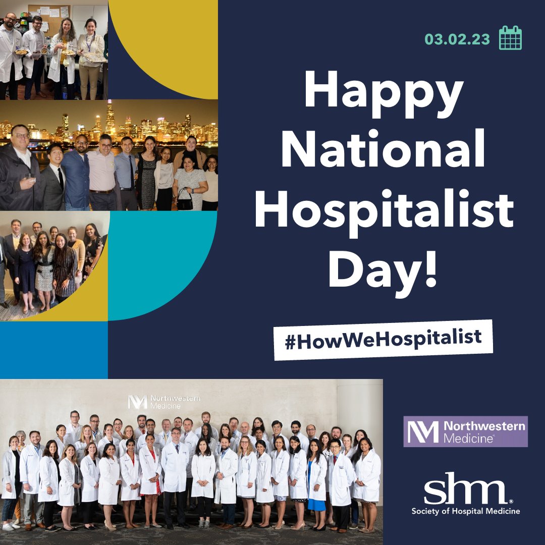 Happy National Hospitalist Day, team! @NorthwesternMed wouldn't be the same without the stellar care you provide our patients, and we can't imagine having a better group of colleagues! THANK YOU for all you do in advancing this amazing specialty! #HowWeHospitalist #NMHospMed 💜