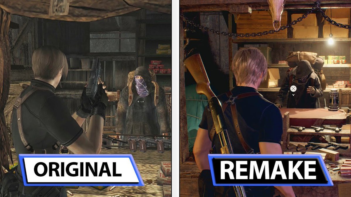 Idle Sloth💙💛 on X: (ElAnalistaDeBits) Resident Evil 4 Remake vs Original, Preview Gameplay