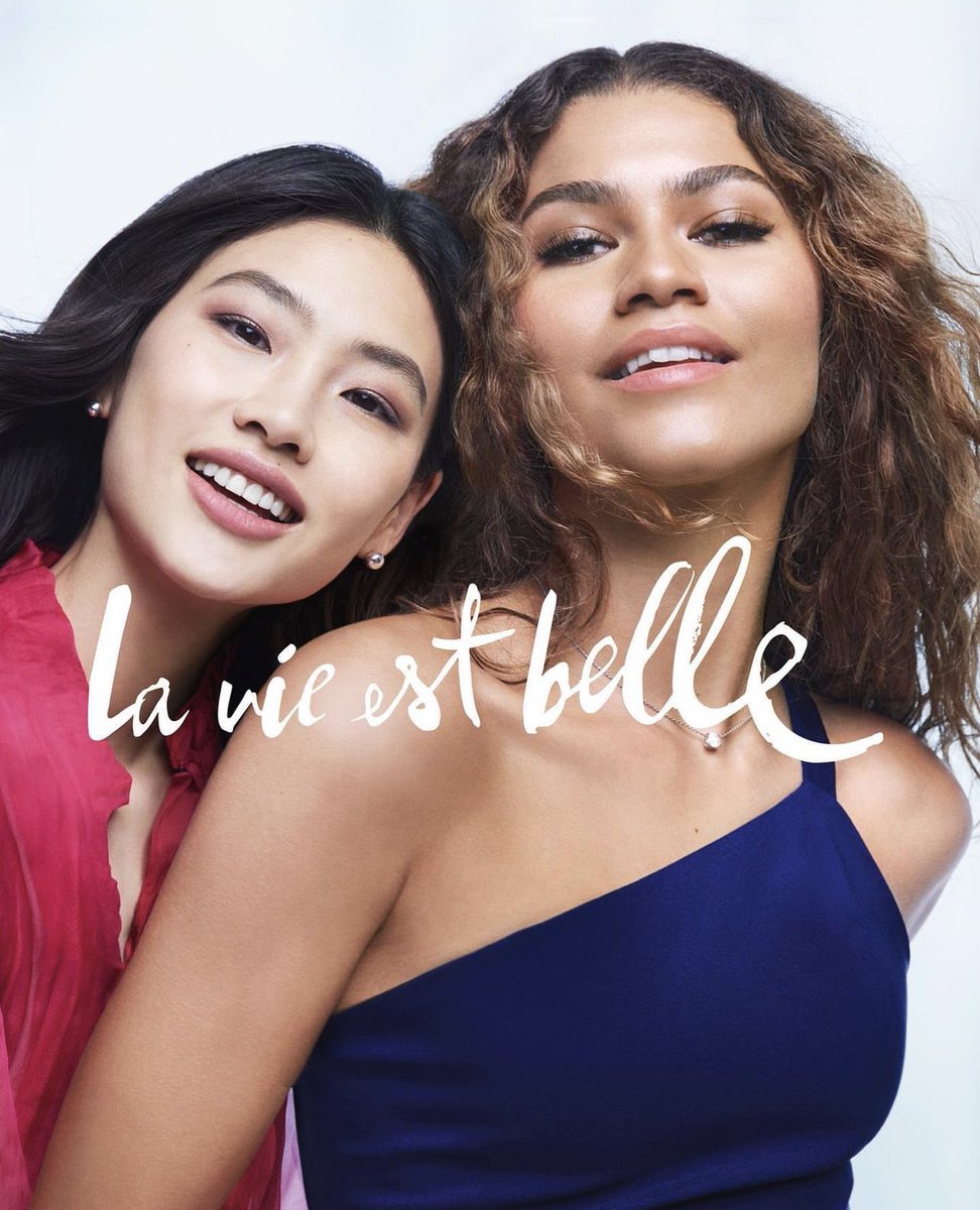 PopBase's tweet photo. Zendaya and Hoyeon for Lancôme. https://t.co/hMh5hXuARd