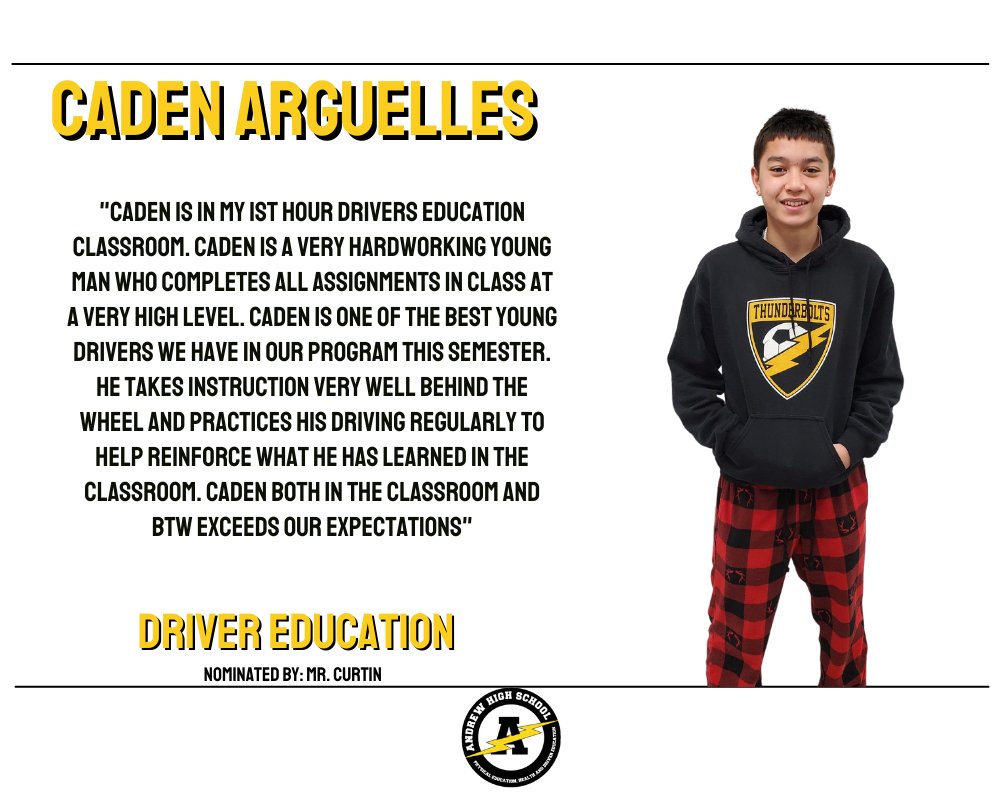 Andrew High School PE, Health & Driver Education tweet media