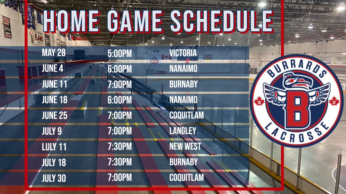 The WLA announced today its 2023 regular season schedule, a full 18 game per team schedule to be followed by August playoffs with the league champion hosting the MSL Champions from Ontario for the Mann Cup. Check out the Burrards HOME games and plan your nights for Cam Neely!