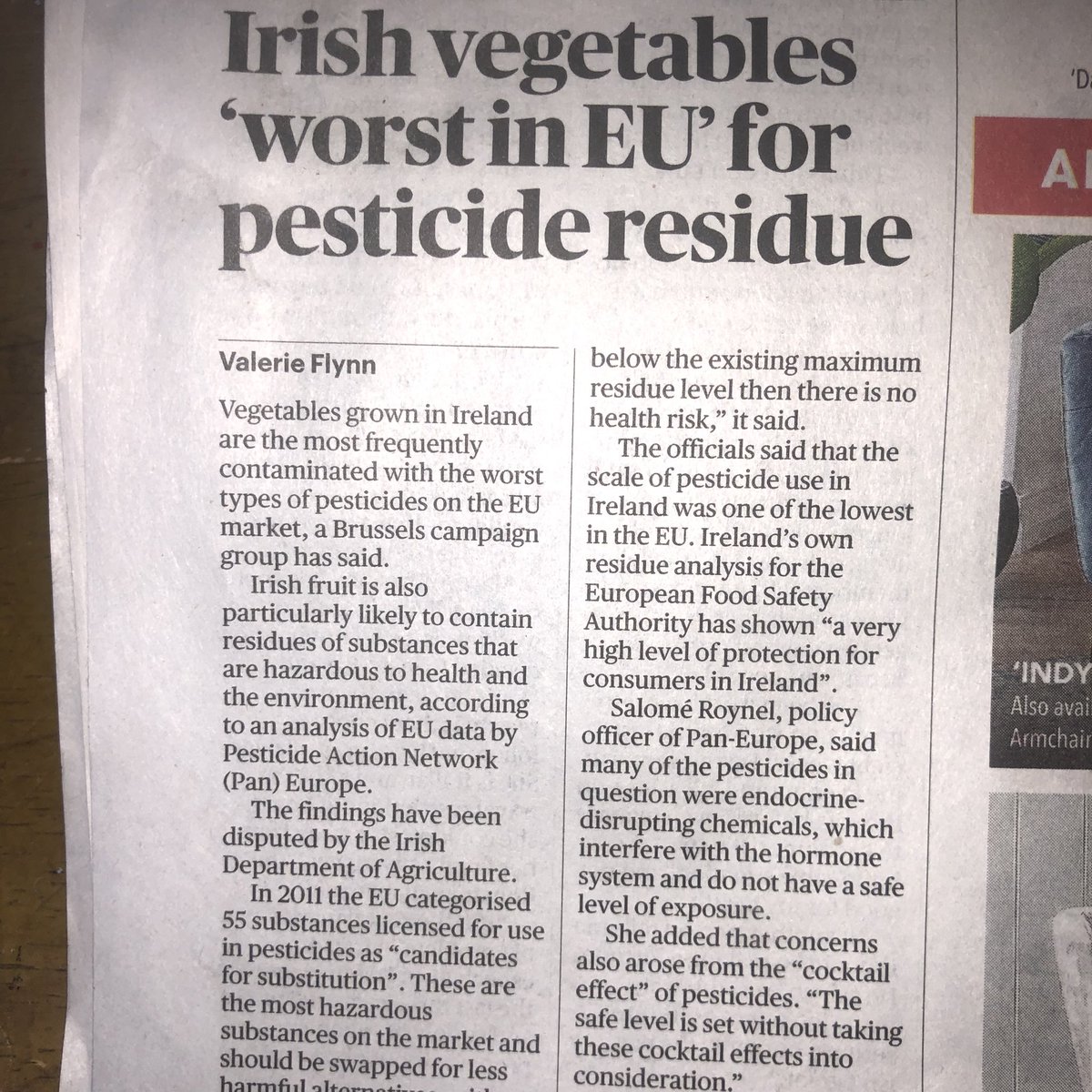 Can we please stop Irish veggies laced with carcinogenic pesticides being fed to our children?
Might be a great time to start a 'Clean Irish Vegetables' campaign -if we banned those #Monsanto #Bayer toxins.