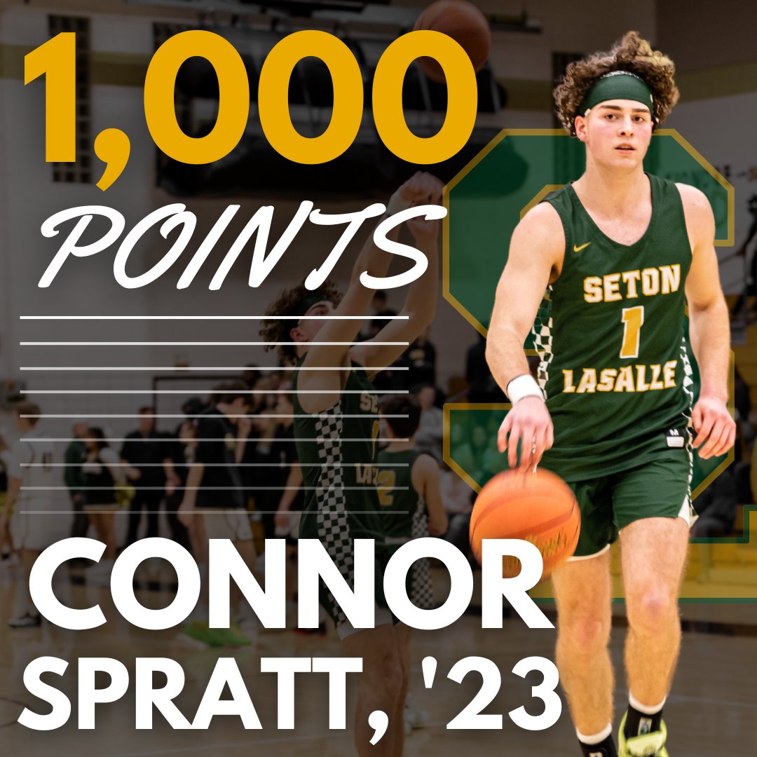 Congratulations to Connor Spratt, '23 on scoring his 1,000th career point! #BeAChampion #BeOutstanding #BeARebel #1000points