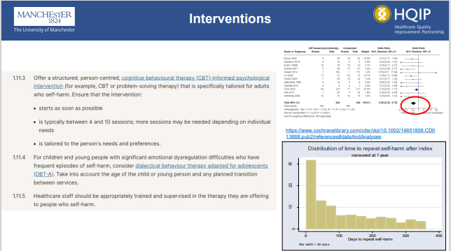 NCISH_UK's tweet image. Our Nav Kapur presenting on the NICE self-harm guidelines (2nd time in 2 days).  Delighted to be at #PSSH, Cardiff with @ProfAnnJohn emphasising importance of timely psychological interventions, compassionate rather than punitive approaches &amp;amp; continuity of care &amp;amp; information.