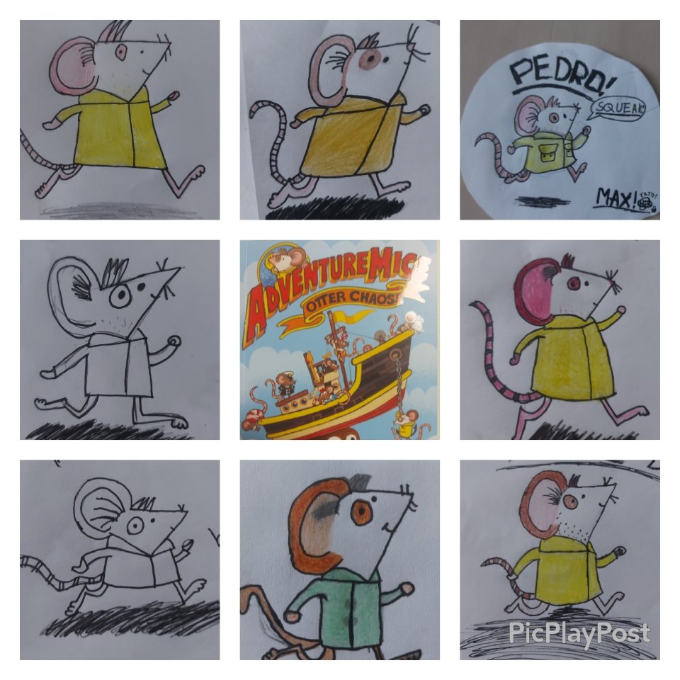 We had a go at drawing Pedro from #AdventureMice - he's a charming character and the children did so well!
@jabberworks @philipreeve1 
#WorldBookDay