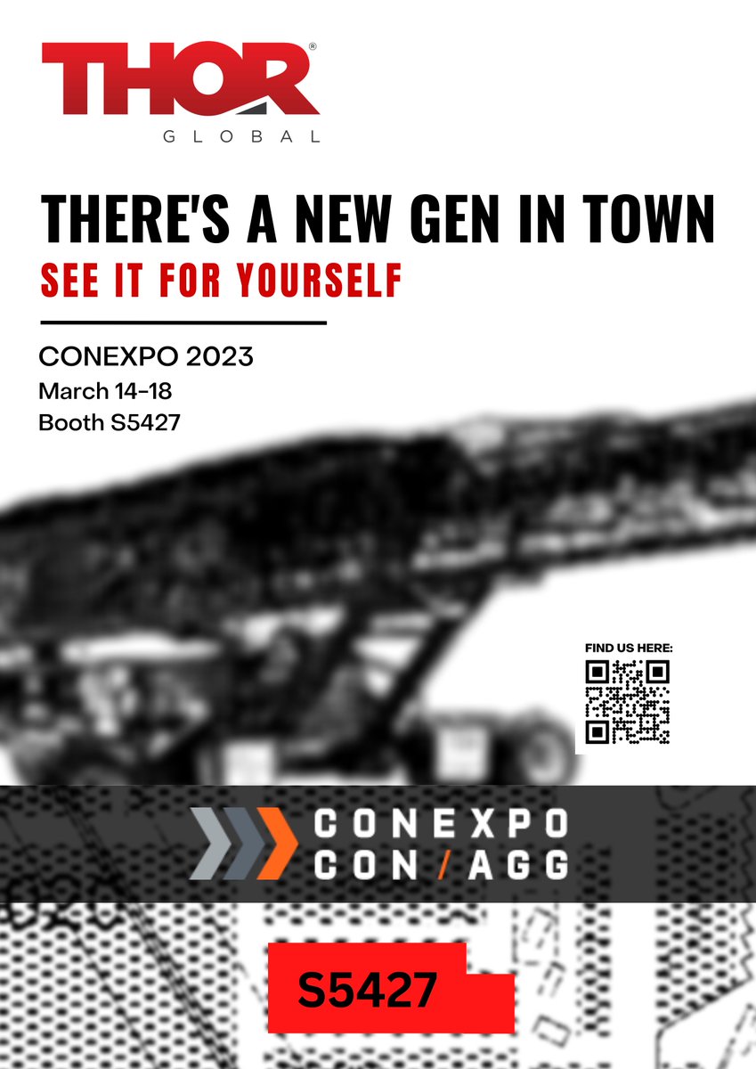 CONEXPO 2023 is around the corner. We have something exciting to show you, will we see you there? 👷

#THOR #THORGlobal #CONEXPO #THORStacker #Aggregate #