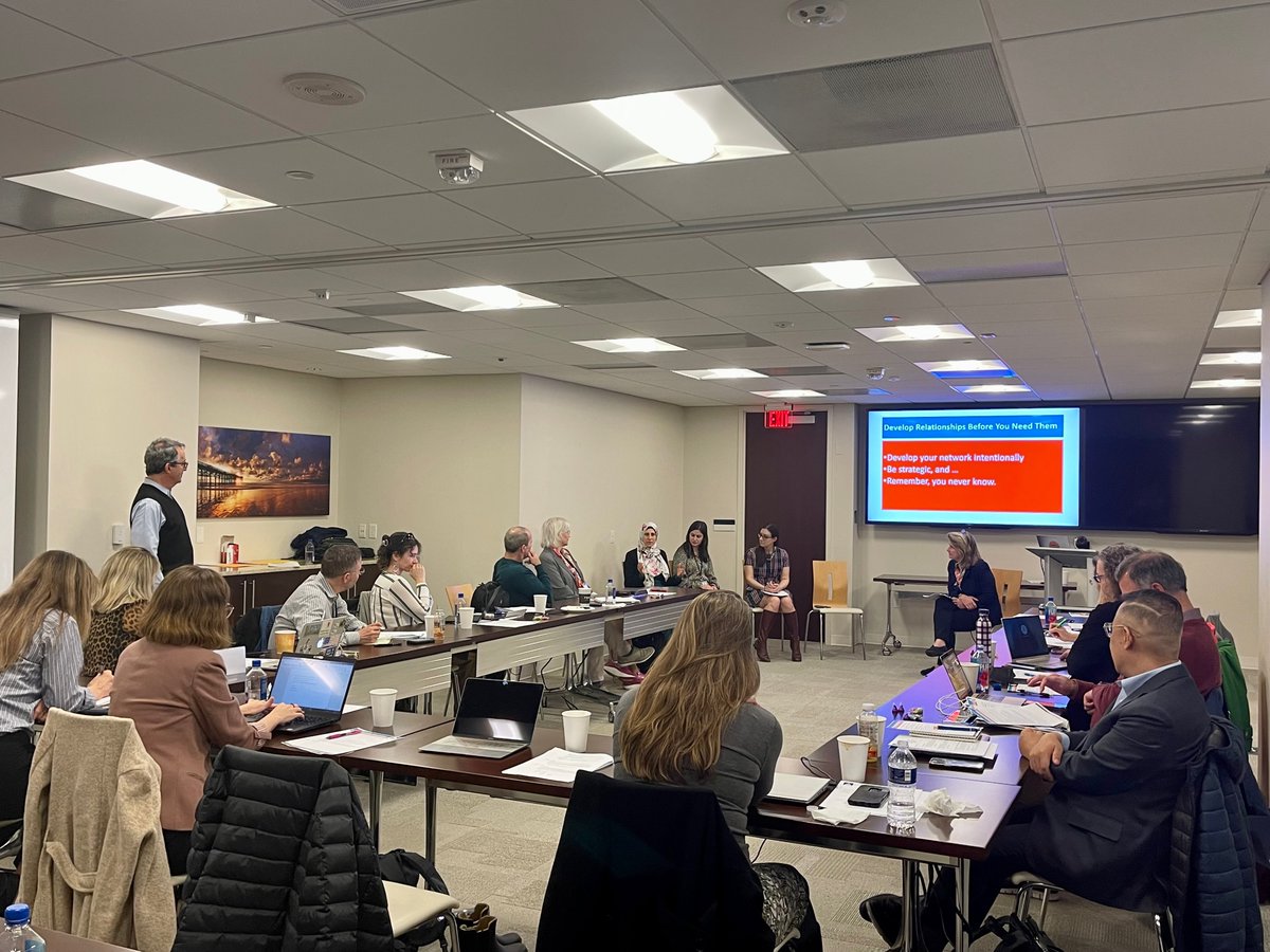 Current (2022-2023) Fellows hearing from Alumni Fellows at the 2023 HAPF Communications Workshop. #NetworksGetThingsDone