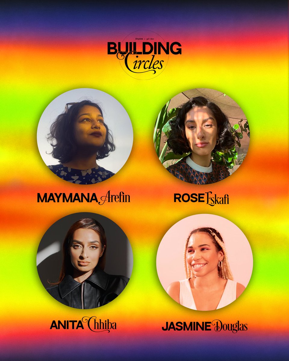 We can’t wait to welcome you all to our next event – BUILDING CIRCLES, in partnership with <a href="/callinganyone/">Anyone ☎️</a> ☎️ 

On Tuesday 7th March at a secret location in London, we’ll be joined by a group of speakers who are experts in community-building – find out more about them below 🧵