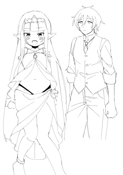 何も載せるものがないので前に描いた漫画の設定画でも載せとこ 