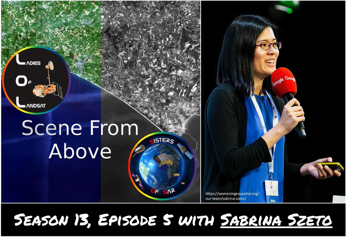 eoscenefrom's tweet photo. Our newest episode of #SceneFromAbove with special guest @SabrinaSzeto has launched TODAY! 🚀✨

Tune in to learn about @SabrinaSzeto's work with #GoogleEarthEngine &amp; #EarthEngineUserMeetup, advocacy through @geospatialwomen, &amp; more! 🎉🛰️ #EOChat #gischat

https://t.co/8H6r1NiGLl https://t.co/1VFwvFWFQP