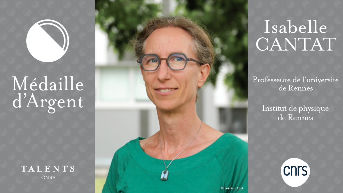 CNRSingenierie's tweet photo. #TalentsCNRS 🥈 Félicitations à Isabelle Cantat, lauréate de la médaille d’argent CNRS 2023 ! 👏
Professeure des universités à @RennesUniv, elle est spécialiste de la rhéologie des mousses liquides et des films de savon 🧼

▶️ https://t.co/eQnovHC4RE https://t.co/Aijf0qnNUC