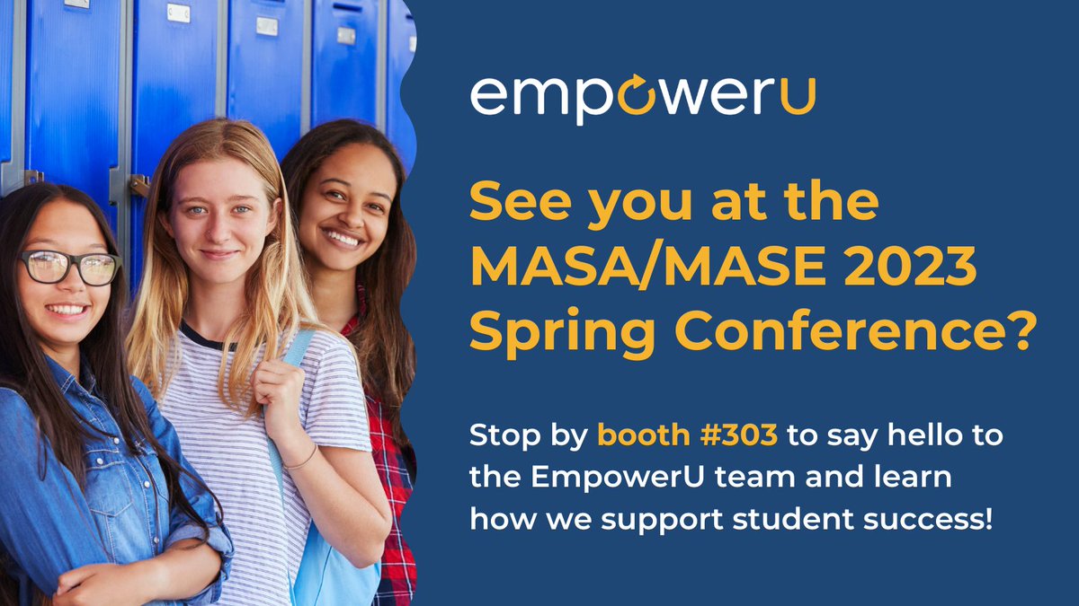 Heading to the @MNAssocSchAdm Spring Conference in Brooklyn Park next week? Stop by booth #303 and say hello👋☀️

We'd love to discuss how we can work together to support student mental health and wellbeing in your school district. See you there!

#mnMASA #MNEducators
