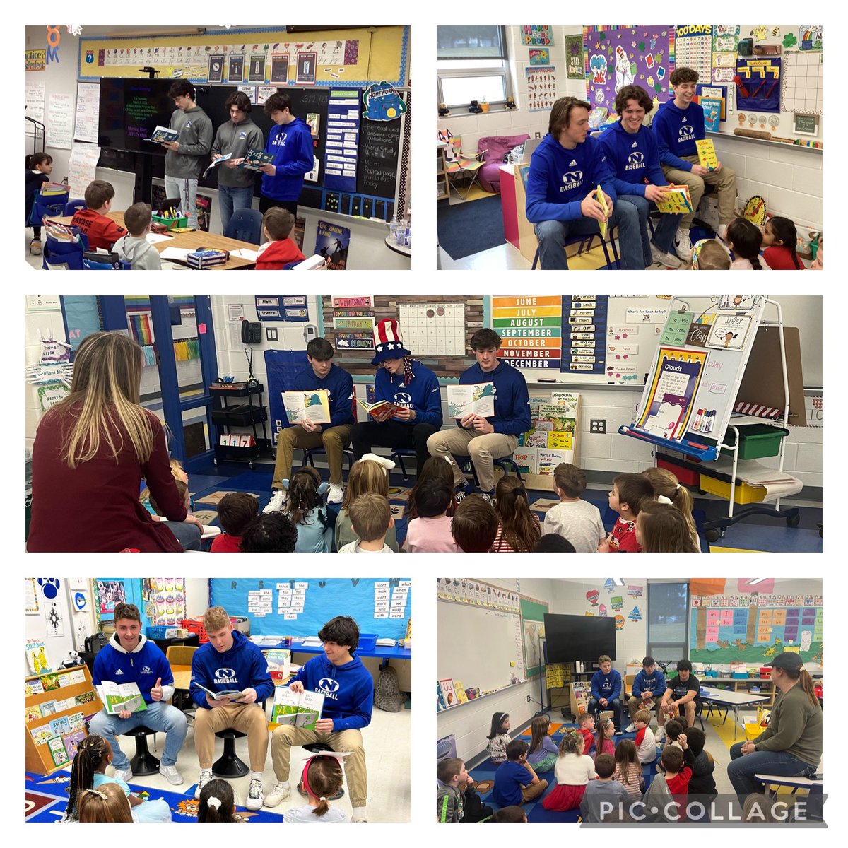 LNESPrincipal's tweet photo. It was great having our Nazareth High School baseball team back at LNES to read to our students for Read Across America! They did a great job and are great role models! Thank you Coach Wolf! https://t.co/2kWeepDAAs