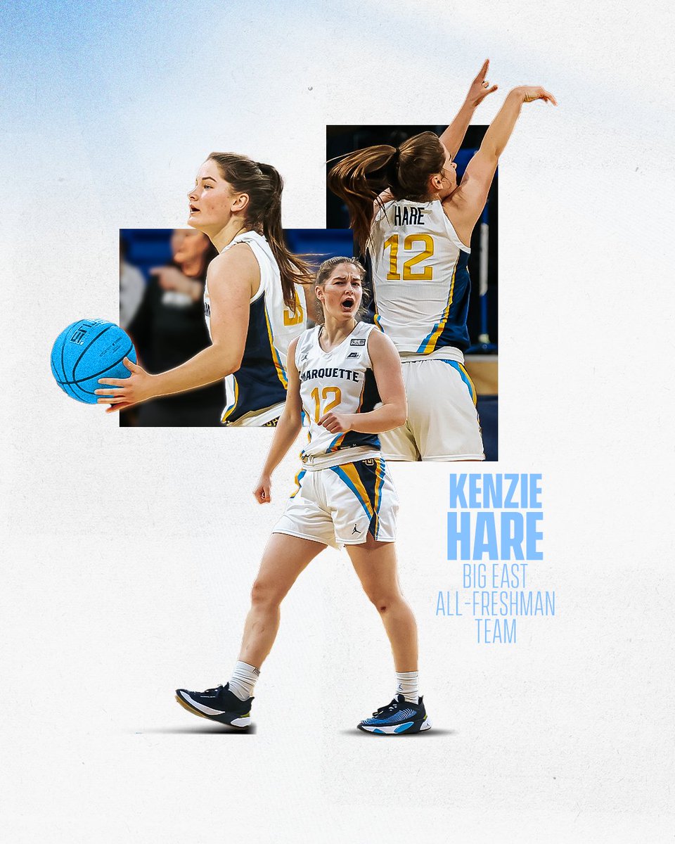 𝘽𝙄𝙂 𝙀𝘼𝙎𝙏 𝘼𝙡𝙡-𝙁𝙧𝙚𝙨𝙝𝙢𝙖𝙣 𝙏𝙚𝙖𝙢🏅
 
Congratulations to Mackenzie Hare on being selected to the BIG EAST All-Freshman Team‼️

#MUWBB