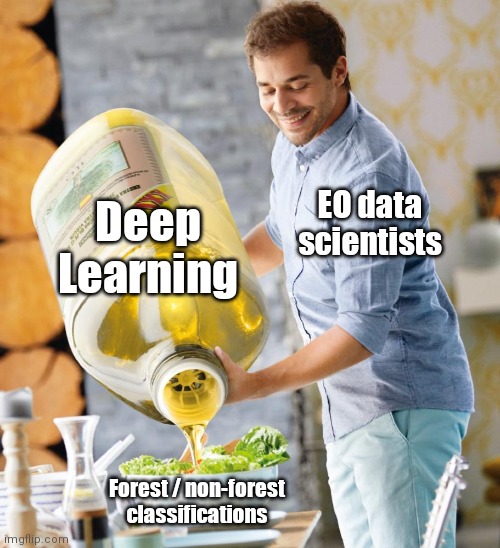 We made a meme to go w/ <a href="/DLRdatascience/">DLR Data Science</a>'s post ⬇️. FWIW, meme inspiration came from the recent #EconoMeme episode of @TheIndicator from <a href="/NPR/">NPR</a>, w/ @ChinemeluOkafor. #EOgiffery #GeoML #DeepLearning #MachineLearning #GISchat #ShotsFired