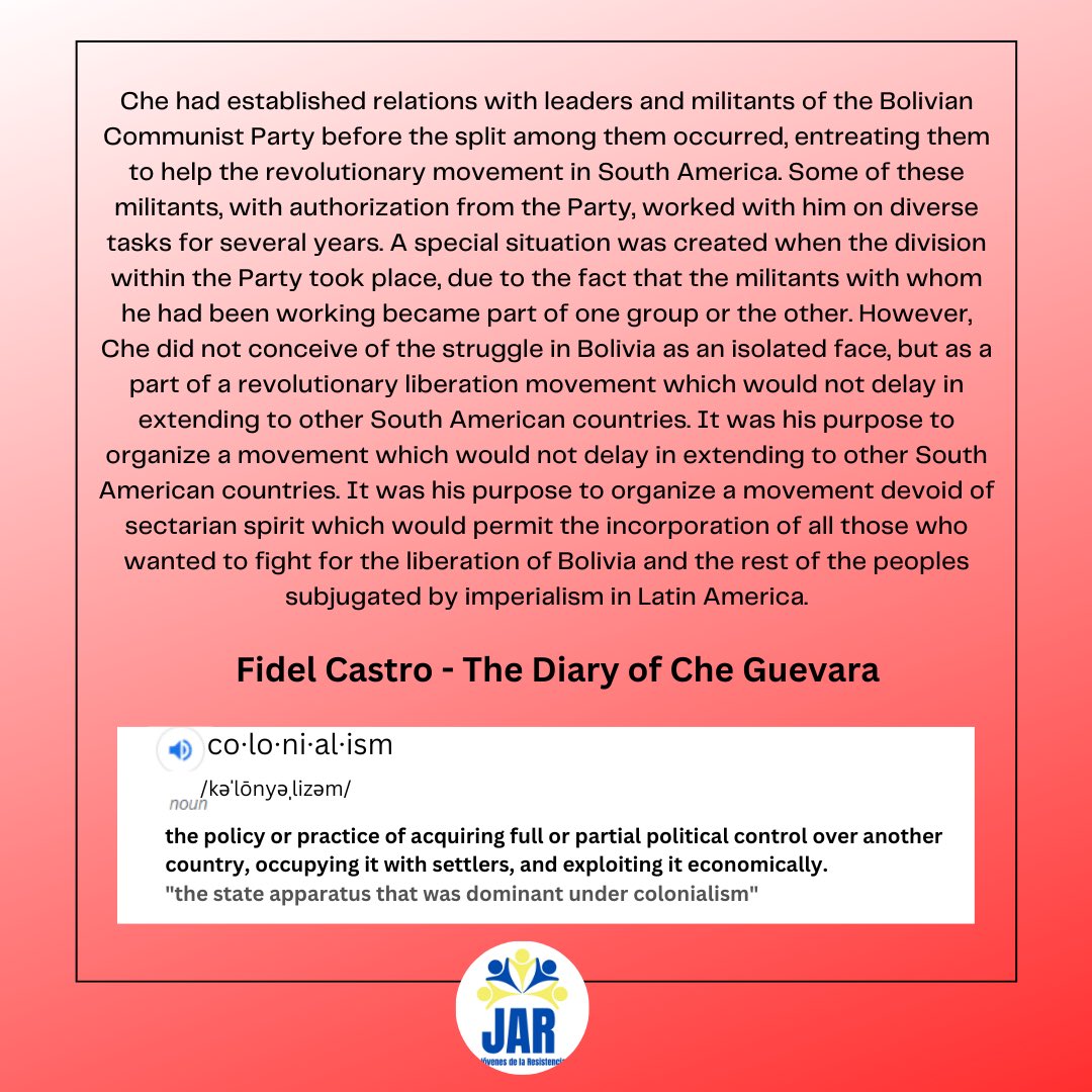 CubaLibreNet's tweet photo. Communists state that they are anti-imperialists and against colonizers yet they use their resources to force other countries into communism and call it liberation.
#CommunismIsColonialism #AntiCommunist #CheWasAKiller https://t.co/8HRokuwPKN