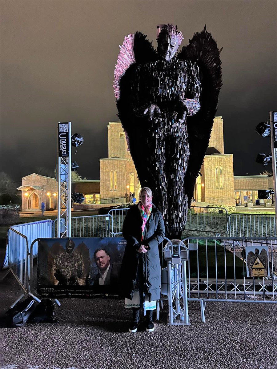 An amazingly powerful evening care of High Sherrif of Surrey <a href="/HSOFSURREY/">High Sheriff of Surrey</a> at Guildford Cathedral <a href="/GuildCath/">Guildford Cathedral</a> welcoming the Knife Angel which stands as a symbol of anti-aggression. Made of reclaimed &amp; handed in knives it serves as a reminder to any community it visits to think twice