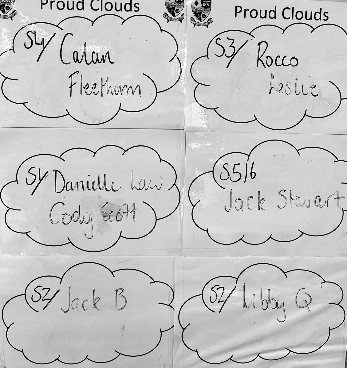 Geography ‘Proud Clouds’ ⛅️🤩✅ You have worked especially hard this week, well done! 🏆 🌎