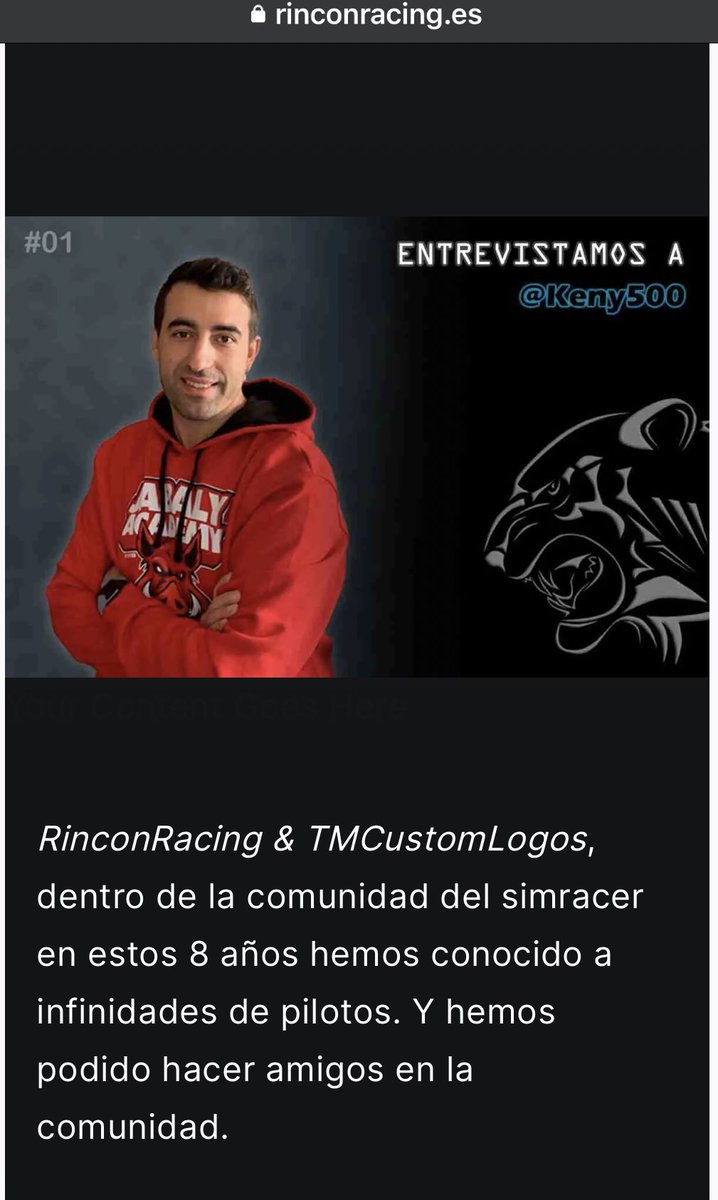 Blog!🏁

VAMOS CON EL PRIMERO!🏁

Si! Ni mas ni menos que Christian Ortega <a href="/keny500/">Christian Ortega</a> acepta el reto y contesta unas preguntitas…😄

Agradecer tu colaboración, siempre es un placer tenerte por aqui Christian!

✍️<a href="/Cesar_RinconR/">Cesar_Palavecino</a> 

Dentro web 👇
rinconracing.es/entrevistamos-…