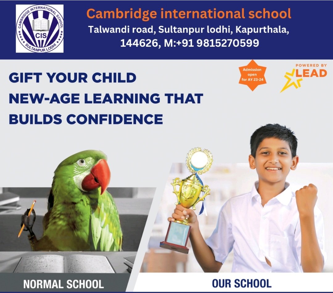 Swarn10111962's tweet image. We at Cambridge International School prepare our students for the future by providing experiential learning through world class curriculum that helps them to connect academic concepts with real life experience.
⭐Admission open for Pre-Nursery Onwards #cissl