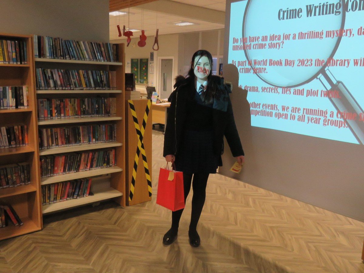 For  WBD, we used our criminal minds to solve a murder mystery. We have many budding detectives who solved the case! We gave out 600 free books courtesy of The Bound Bookshop in W. Bay and  we announced the winners of our Crime Short Story Comp. Well done to winners and entrants!