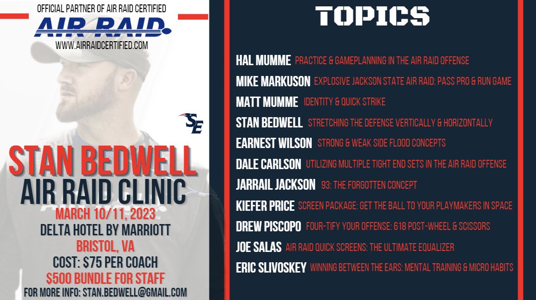 stanbedwell's tweet image. Excited to announce the topic list for our Air Raid Clinic in Bristol! Registration is still available for both in-person (individual &amp;amp; staff) and video recording.  

Sign up here: eventbrite.com/e/air-raid-cli…