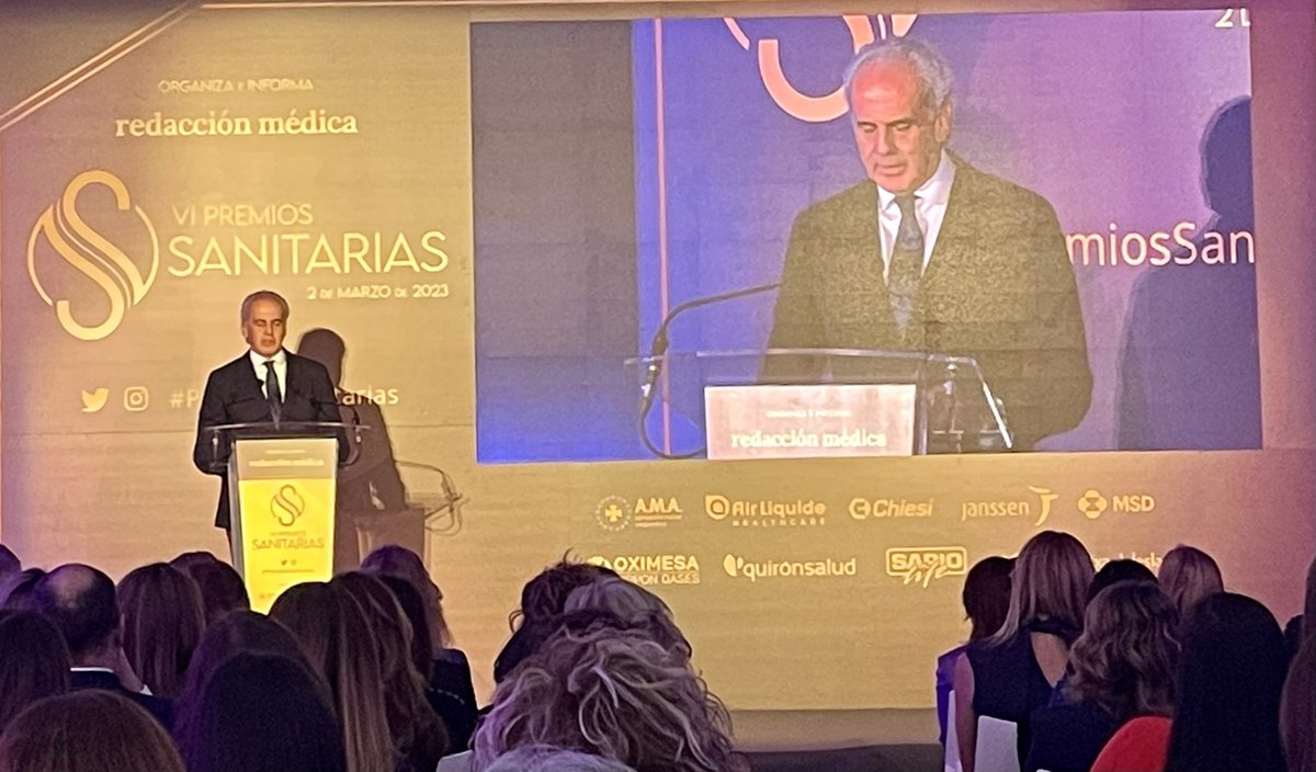 “La Sanidad y la Ciencia se escriben en femenino” Consejero Sanidad Madrid #PremiosSanitarias