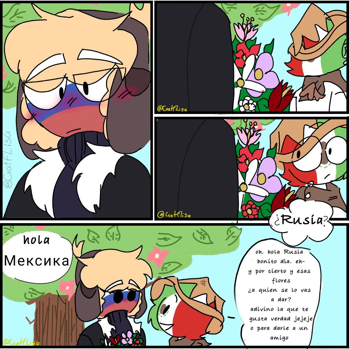 CratfLisa's tweet photo. Pobre el ruso xD esto paso en San Valentín xd 🤙

#countryhumansmexico
#countryhumansrussia #countryhumancomic #countryhuman @KimmyUwU2 https://t.co/dN5kiFftR2