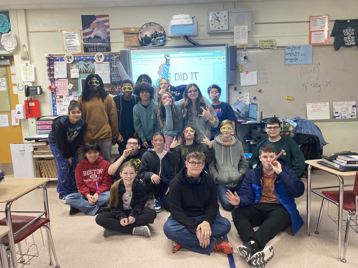 Melissa Betz (@betzlis) on Twitter photo We challenged! They accepted! They CONQUERED! So proud of our 8th grade math class for conquering a test challenge! Today we celebrated and a pizza party will come soon! <a href="/HighBridgeMS/">High Bridge MS</a> We challenged! They accepted! They CONQUERED! So proud of our 8th grade math class for conquering a test challenge! Today we celebrated and a pizza party will come soon! <a href="/HighBridgeMS/">High Bridge MS</a>