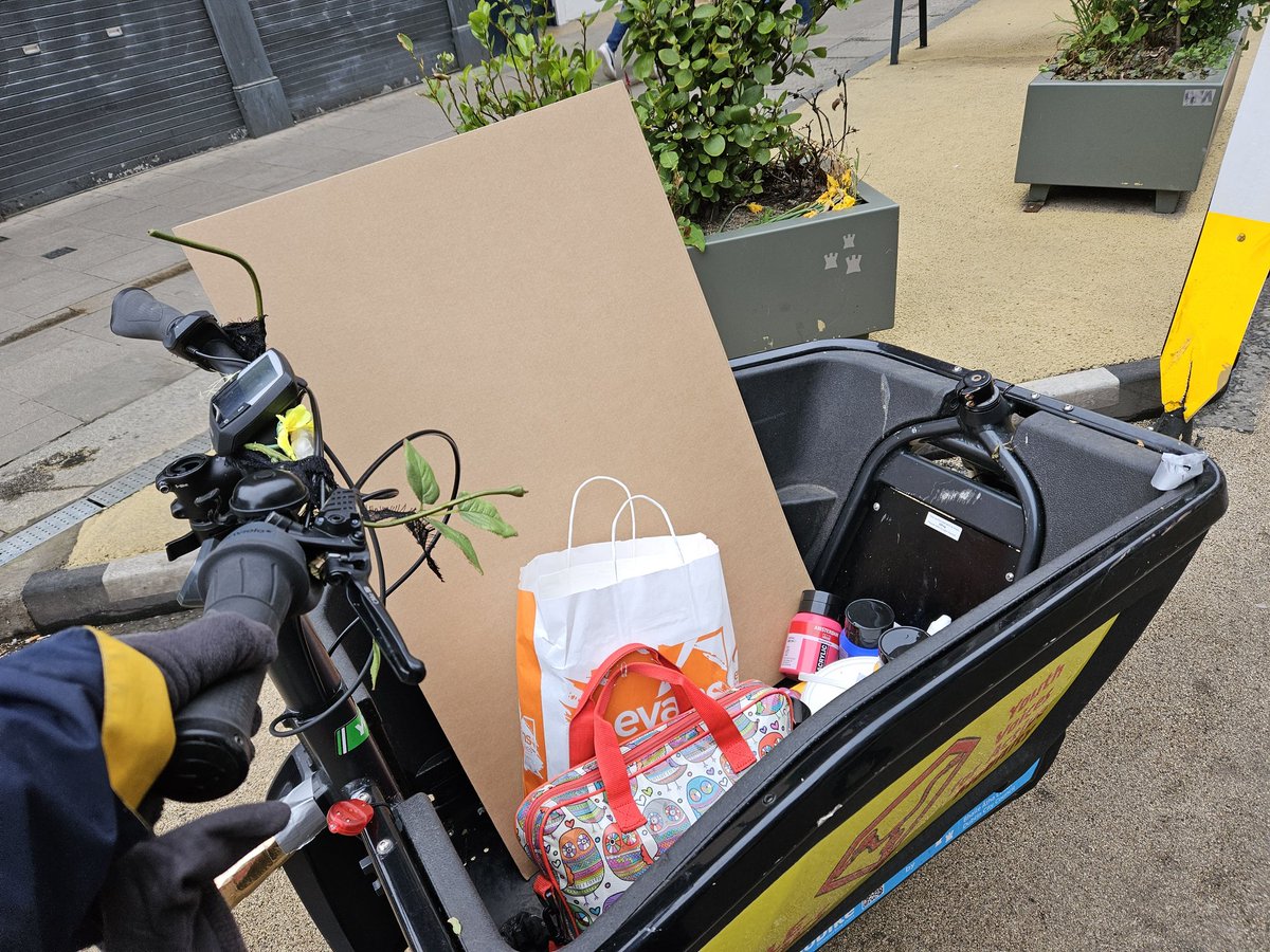 Deputy Lord Mayor Cllr. Donna Cooney (@donna_cooney1) on Twitter photo Urgent ecargo bike stolen today 4pm on capel Street. It's the #BikeHeroes cargo bike waa purchasing art materials for the <a href="/dublincycling/">Dublin Cycling Campaign</a> parade. Now gone from outside trimmings. Please RT #StolenBike 🙏 have been walking around looking myself. So upset as need for projects. Urgent ecargo bike stolen today 4pm on capel Street. It's the #BikeHeroes cargo bike waa purchasing art materials for the <a href="/dublincycling/">Dublin Cycling Campaign</a> parade. Now gone from outside trimmings. Please RT #StolenBike 🙏 have been walking around looking myself. So upset as need for projects.