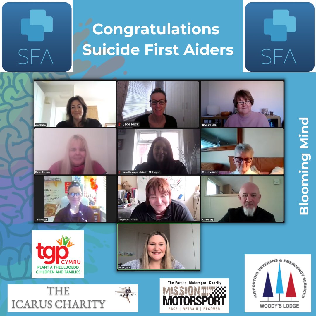 Bloomingminduk (@bloomingminduk1) on Twitter photo It’s been an absolute pleasure delivering Suicide First Aid to staff from <a href="/icaruscharity/">The Icarus Charity</a>, Woody’s Lodge, <a href="/Missionmotorspt/">Mission Motorsport</a> and <a href="/TGPCymru/">TGP Cymru</a>.
Amazing organisations who work tirelessly supporting veterans and their families
Congratulations to you all!
#mentalhealth #suicideprevention It’s been an absolute pleasure delivering Suicide First Aid to staff from <a href="/icaruscharity/">The Icarus Charity</a>, Woody’s Lodge, <a href="/Missionmotorspt/">Mission Motorsport</a> and <a href="/TGPCymru/">TGP Cymru</a>.
Amazing organisations who work tirelessly supporting veterans and their families
Congratulations to you all!
#mentalhealth #suicideprevention