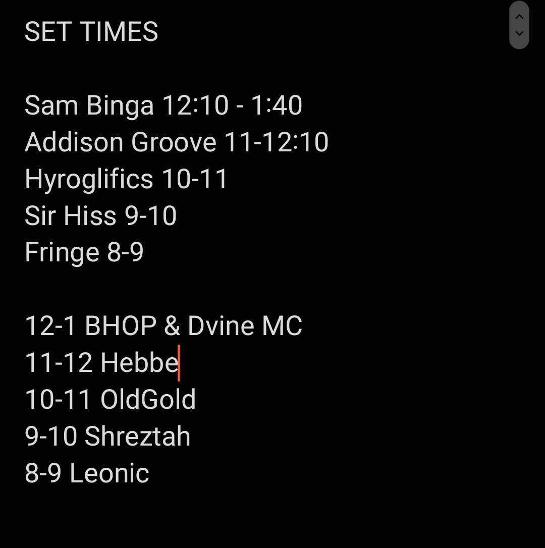 ProperEventsDMV's tweet image. Set times for tonight!!!