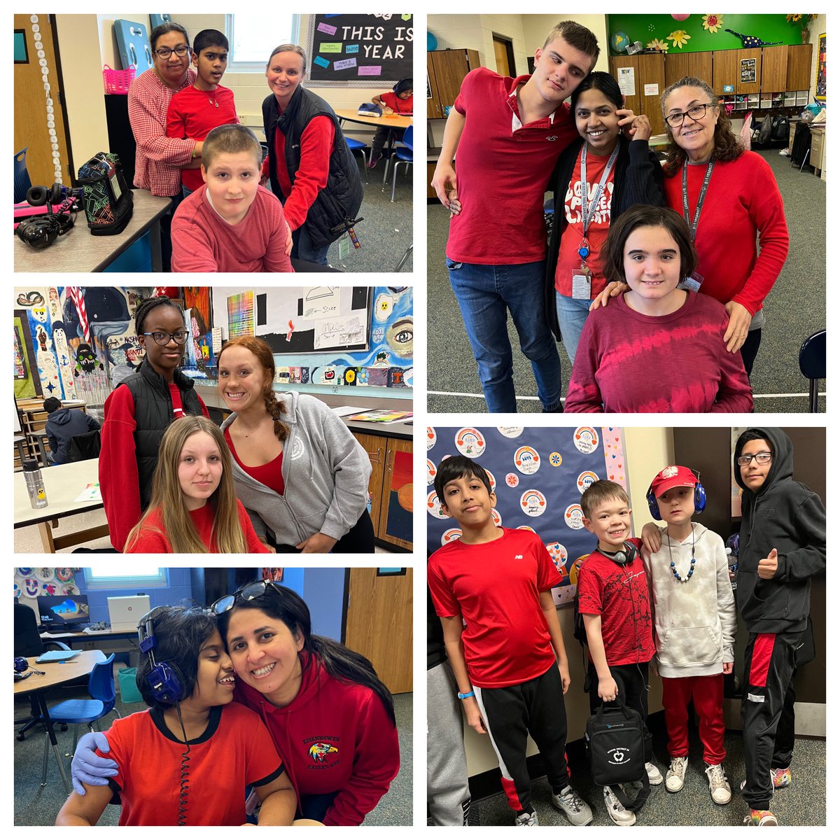 D54Keller's tweet photo. Thursday’s #RespectWeek2023 focus was Apert/Marfan Syndrome and the groovy color of the day was red. #ChooseToInclude #RespectIsGroovy #togetherasone https://t.co/8NXThilASz