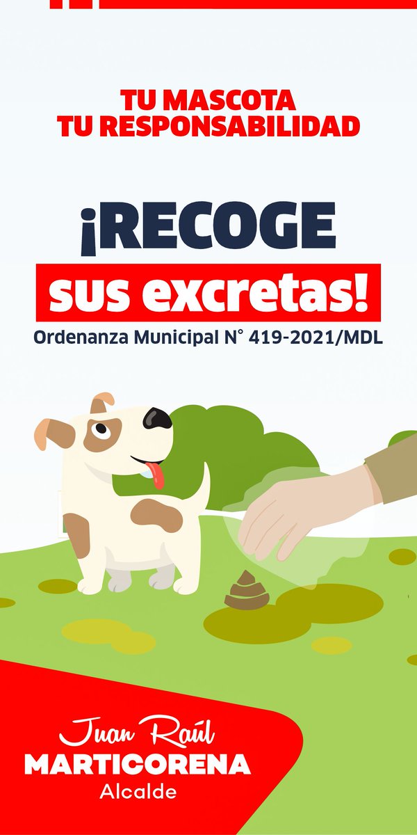 munilurin1's tweet photo. ¡𝐓𝐔 𝐌𝐀𝐒𝐂𝐎𝐓𝐀, 𝐓𝐔 𝐑𝐄𝐒𝐏𝐎𝐍𝐒𝐀𝐁𝐈𝐋𝐈𝐃𝐀𝐃!
Estimados vecinos del distrito, recuerda que el cuidado de tu mascota depende 100% de ti, por ello el programa TRAC te dan estas indicaciones para una tenencia responsable.
Ordenanza Municipal N° 419-2021/MDL https://t.co/Tq4Hh8zUfk