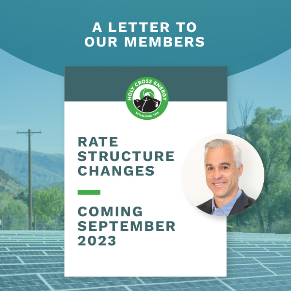 A letter to our members from HCE President & CEO Bryan Hannegan about proposed rate structure changes in September: holycross.com/rates As a cooperative, our membership is strongest when members take an active role. Submit your comments using the link above until April 30.