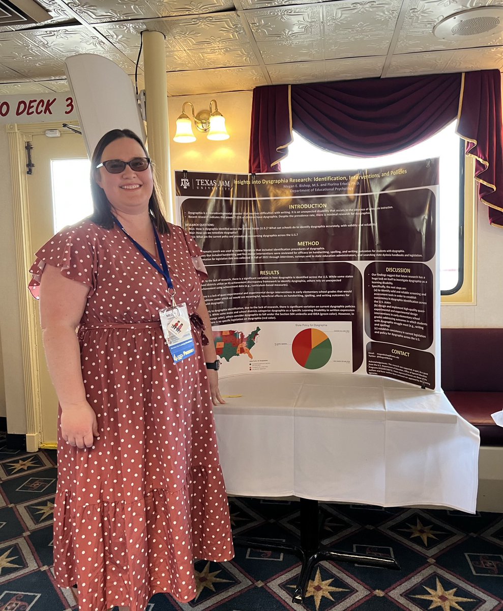 On the Mary Miller boat supporting ⁦<a href="/MeganEBishop/">Megan Bishop</a>⁩ and her talk on Dysgraphia research and the lack thereof #CEC2023