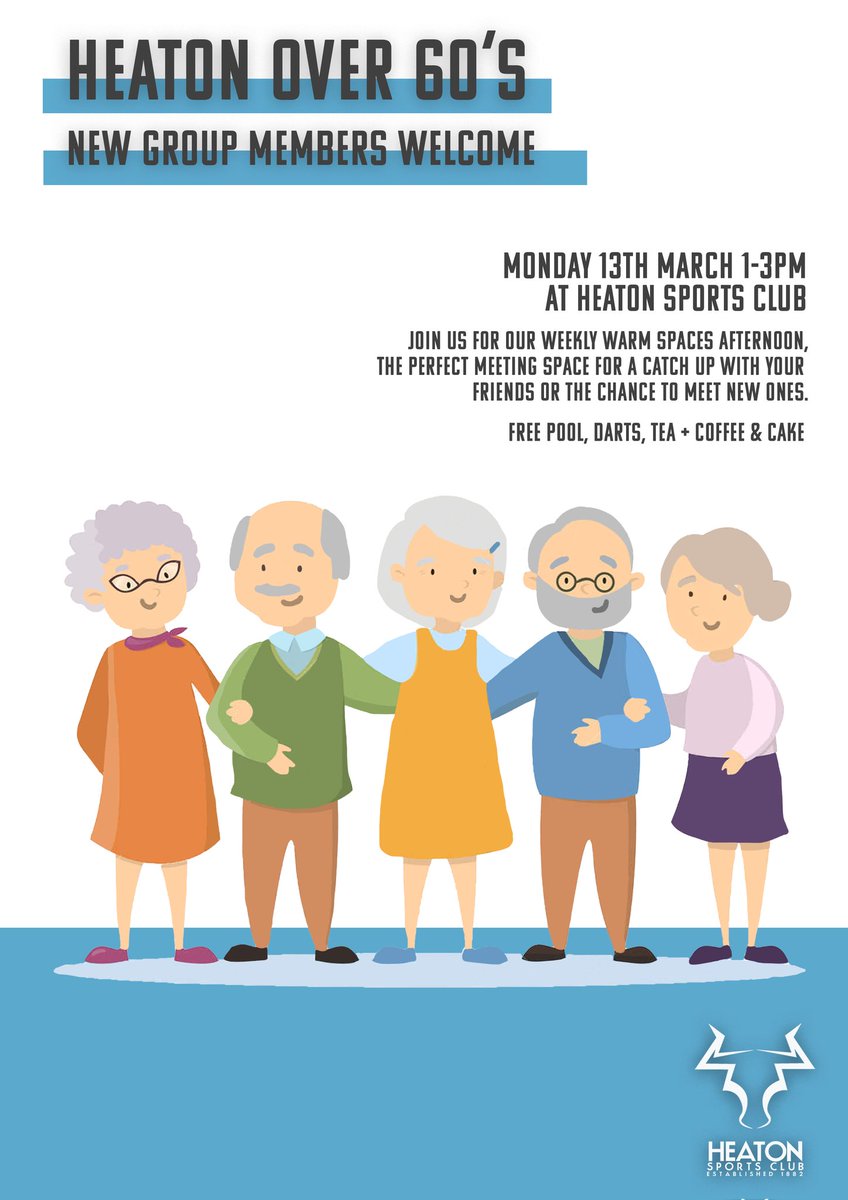 Warm spaces afternoon on Monday 13th March, 1-3pm, games, hot drinks and cake  #warmspaces #over60s