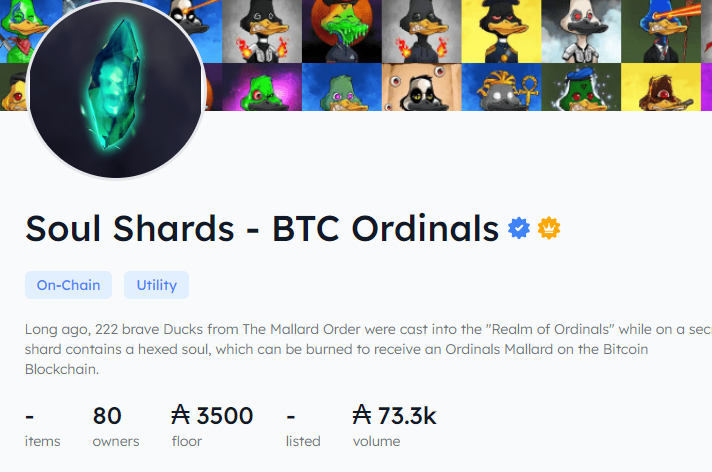 MallardOrder's tweet photo. In less than 48 hours, 138 out of 222 Soul Shards have been burned to receive #OrdinalsNFT Mallards on #Bitcoin!

Thus opening a new chapter into our #crosschain adventure.

Verified Ordinals Collection - https://t.co/gygx6DvAyA

#CNFTProject #CNFTCommunity #BTC #MallardUP https://t.co/e93Ywl4E0G