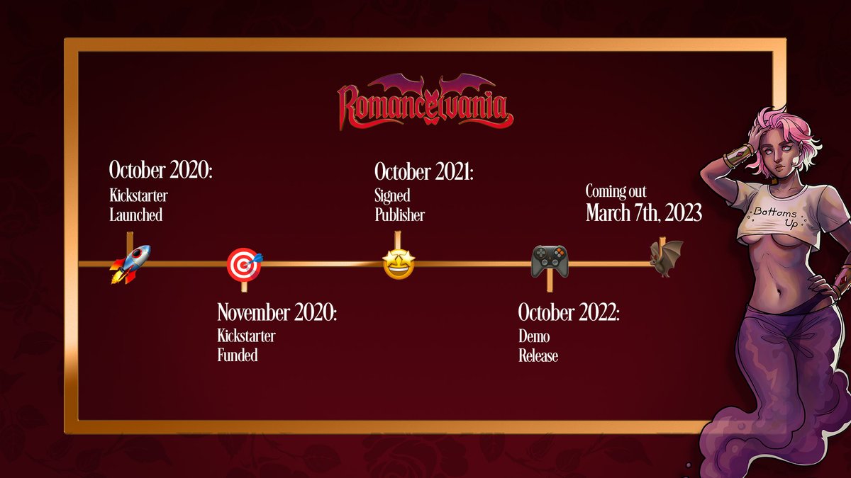TheDeepEndGames's tweet photo. Games don't just happen overnight: it takes loads of helping hands 🤝 and sometimes  a  ✨phenomenal ✨gaming community to get off the ground.

Check out this timeline of the @Kickstarter journey, and don't forget to add us to your wishlist on @Steam 💖🦇 https://t.co/4jcGj8Ier6 https://t.co/BvQoLd9yqT