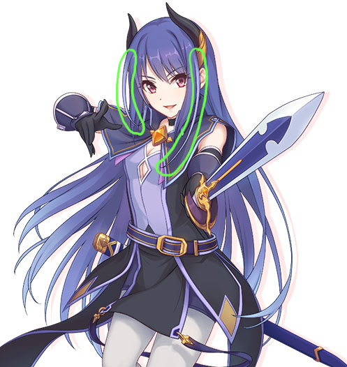 レイちゃの横髪…緑で囲った部分最初ここ髪がなびいた表現だと思ってたけどペコちゃでいうところの「アホ毛」的表現だと後から気づいて;他の絵もわりとピンと跳ねていて、しかもこの先だけやたら白く塗られている傾向が高い、後髪みたいに光の照り返し表現だと思うんだけど;というわけでの修正でした 