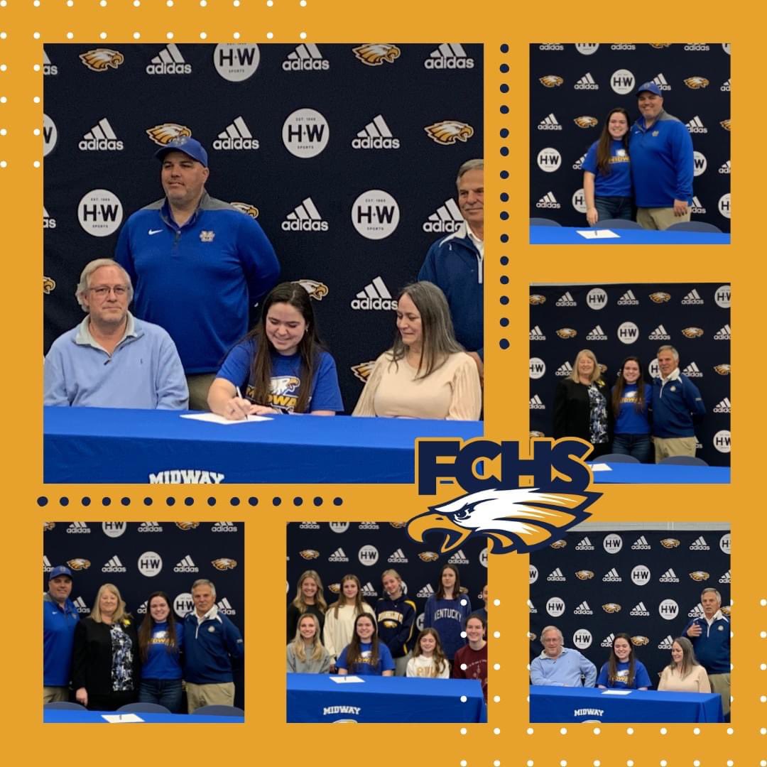 Congrats to Savannah on her SIGNING DAY!  Savannah will be playing golf for <a href="/MidwayUniv/">Midway University</a> next year after a successful career at FCHS! 💛💙🦅💙💛 #FlyerPride