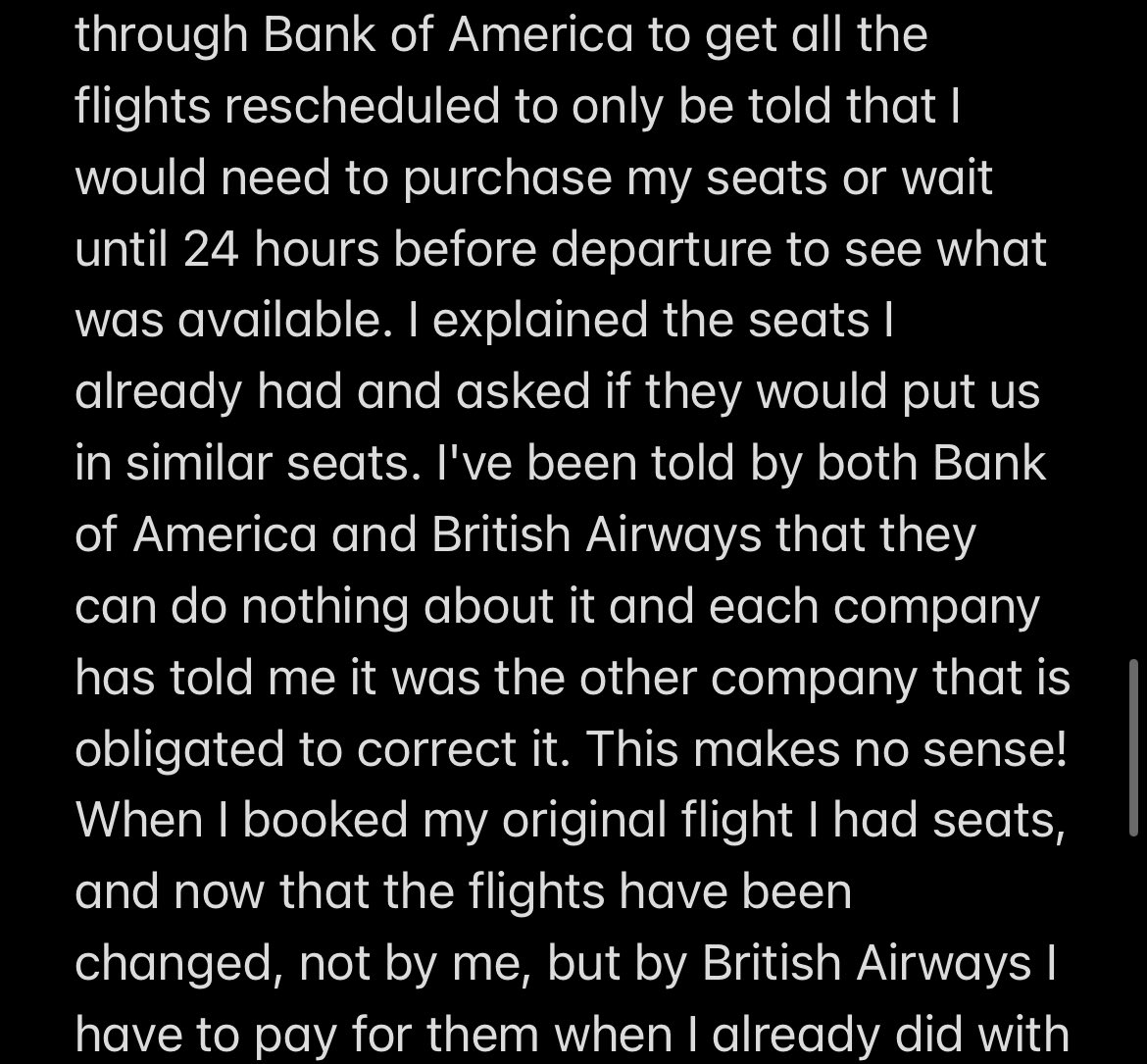 KimSchooler's tweet photo. @BankofAmerica @British_Airways https://t.co/G201SfQ76T