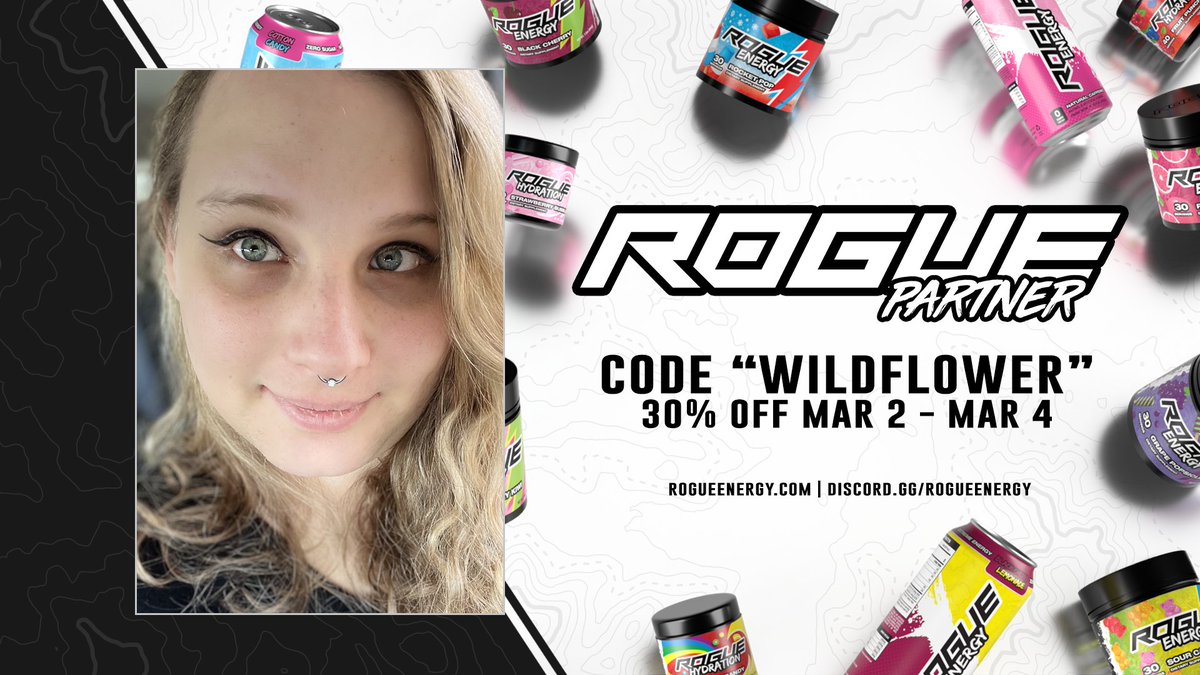 Tonight is the first night I'll be proud to announce that I've accepted an offer (our channel's first!!!) to be a Rogue Partner with <a href="/TheRogueEnergy/">Rogue Energy</a> <3 

See you around 7 PM EST :) 

twitch.tv/wildflowerwond…

#Ad #FueledByRogue