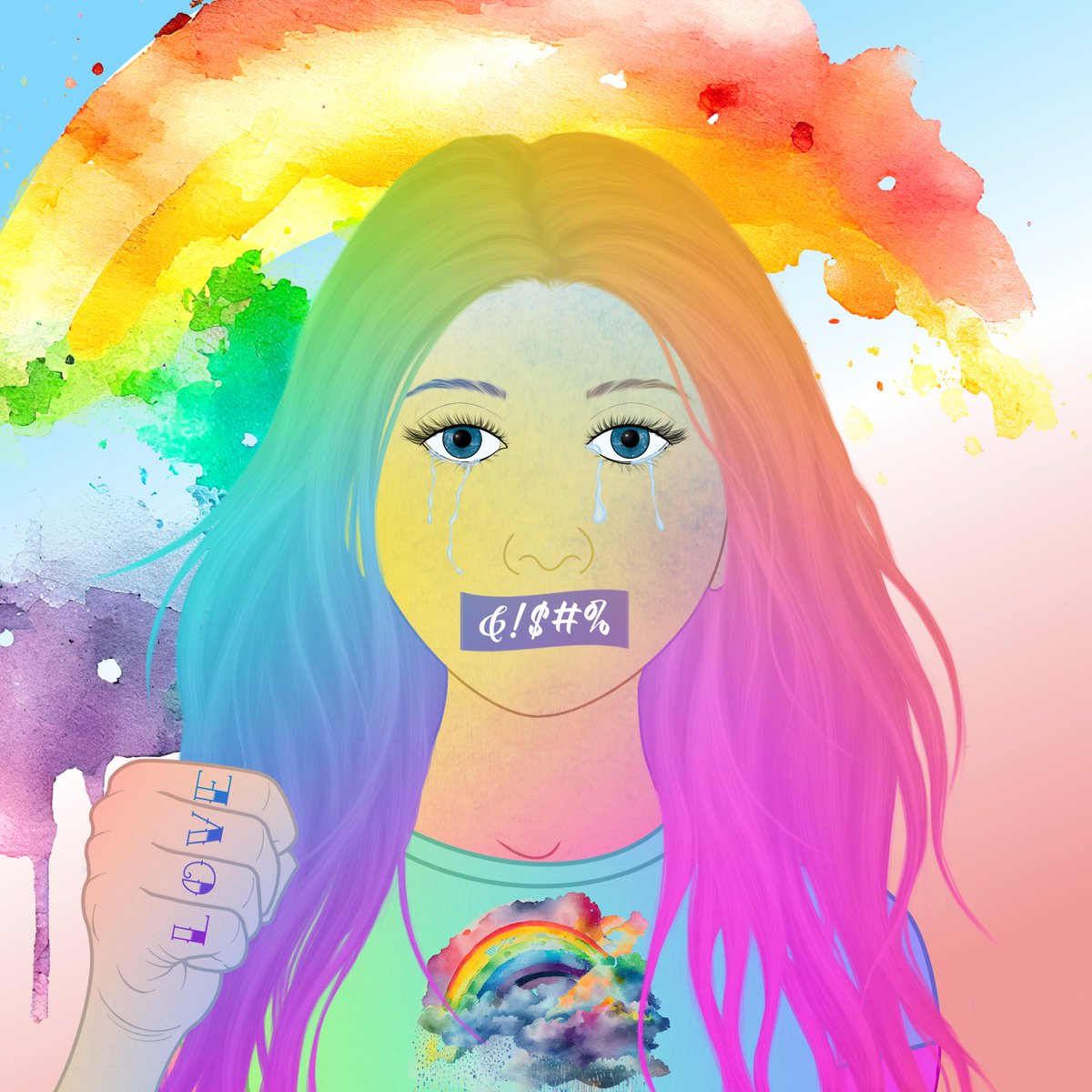 I created this piece, called Say Gay, to raise funds for One Action Iowa, to help them fight to protect LGBTQIA+ rights. 100% of the proceeds will go to them. They are on Polygon and priced at 0.001, and there are 1000 available. 🧵
You can purchase here: opensea.io/assets/matic/0…