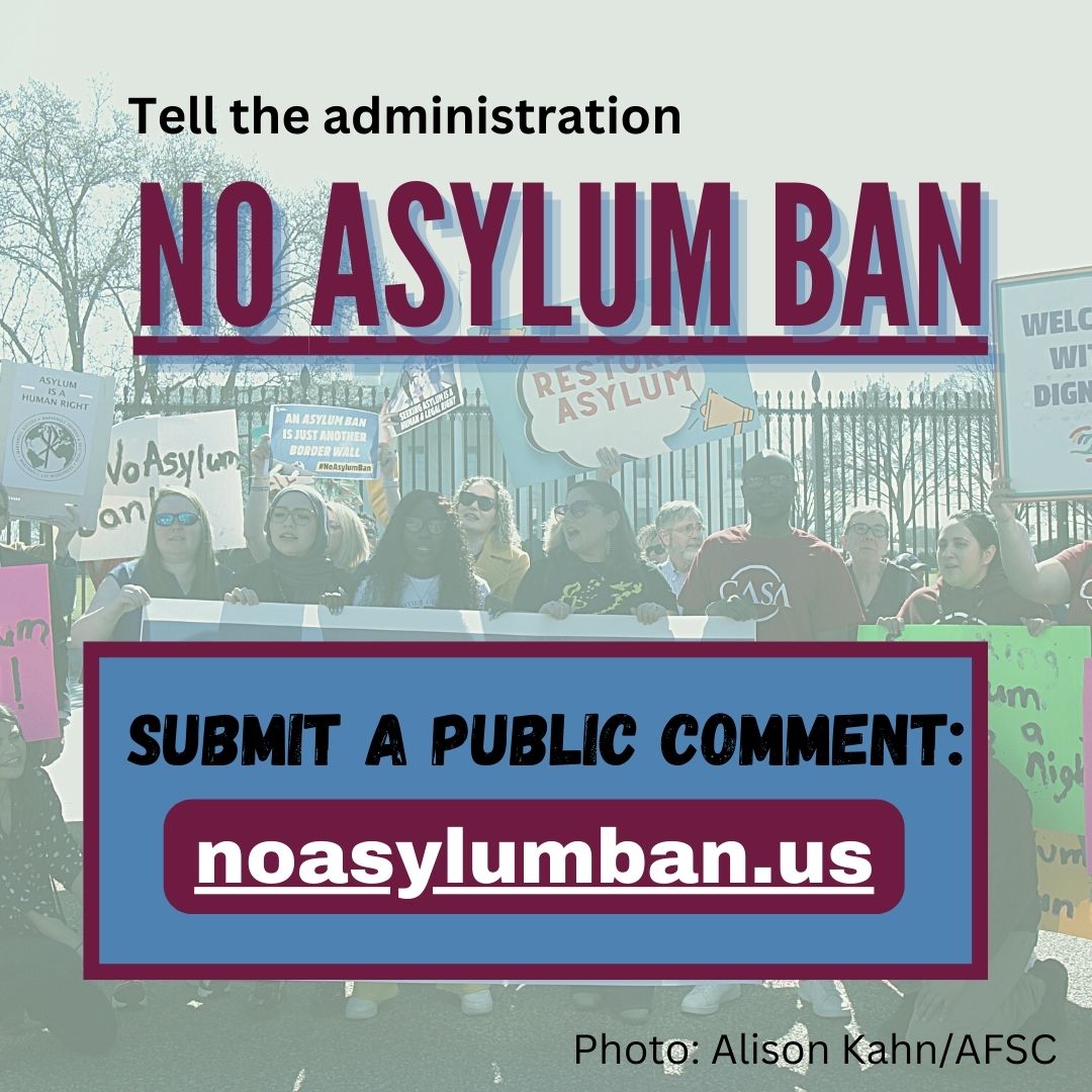 PCUSAWashington's tweet photo. @POTUS has proposed a rule that will make it nearly impossible for many migrants to ask for asylum. If it is enacted, people will be deported to unsafe conditions.

The rule is in a public comment period until March 27. Our action alert &amp; guide: https://t.co/1yy7P264BF https://t.co/j9LFLVnfua