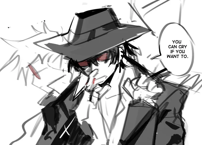 the context: vash was kicked out from another town just bc of doing vash things, there's literally zero creatures whos glad to see him, doesn't matter if they are vampires or humans. the world is cruel to him, so is wolfwood

ITS LOW QUALITY IM SORRY!! enjoy
(1/4) 